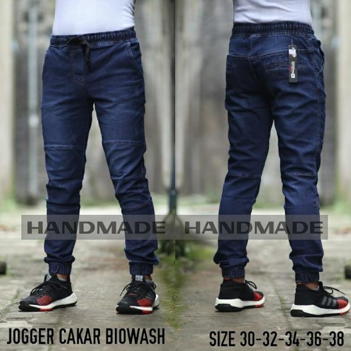 Celana Jeans Joger Pria JUMBO - Jeans Pinggang Karet