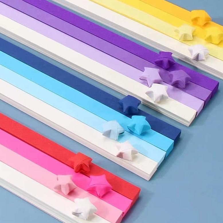 

Xvr593 540 Lembar Kertas Origami Handmade Diy Bentuk Bintang Warna Gradasi Promo