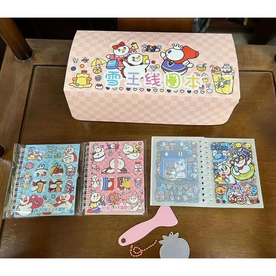 

Stiker viral Sticker Book Mixue stiker book momo biru dan pink