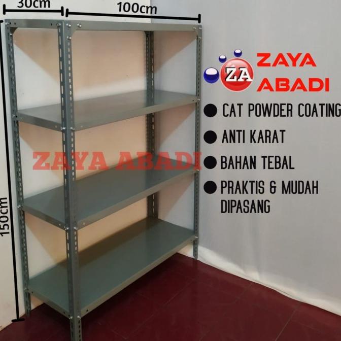 Rak besi siku lubang 4 susun