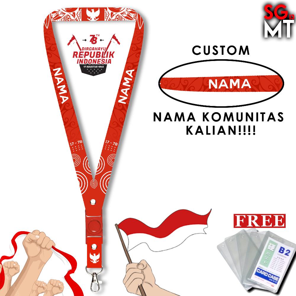 

Murah Lanyard Custom Nama Printing Full 2 Sisi Ukuran 2Cm Satuan Murah Bisa Request Nama Design Special Kemerdekaan Indonesia Frdt65