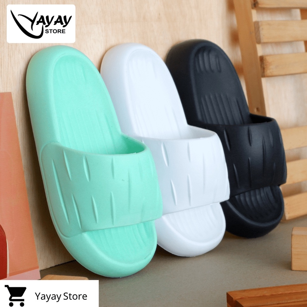 LANGSUNG KIRIM Sendal Wanita Slop Karet Jelly Eva / Sandal Slop Wanita Tebal Empuk anti air