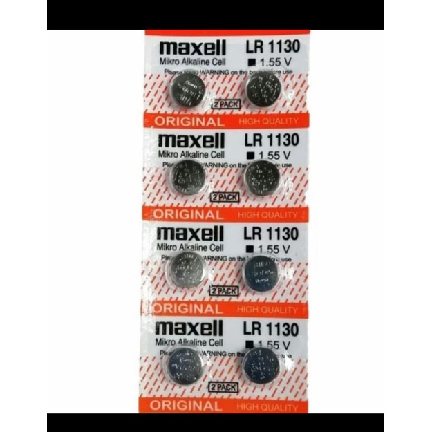 Baterai Maxell LR1130 AG10 Baterai Kalkulator LR 1130/Baterai Jam