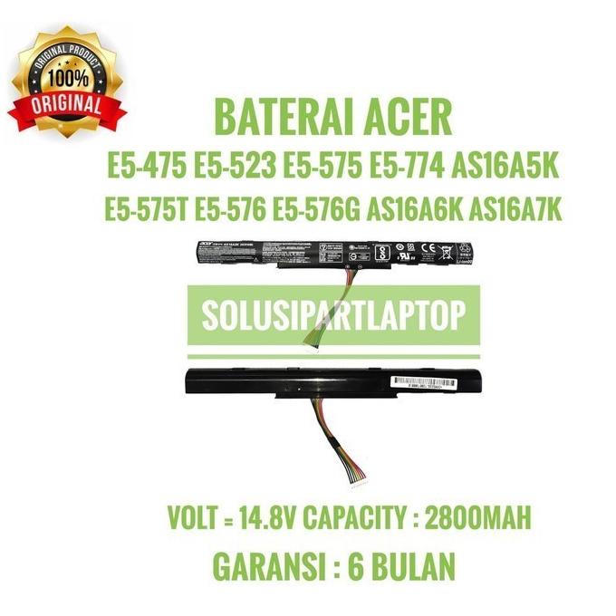 Baterai Laptop Acer Aspire E5-475 E5-475G E5-476 E5-476G Es1-432 Ori