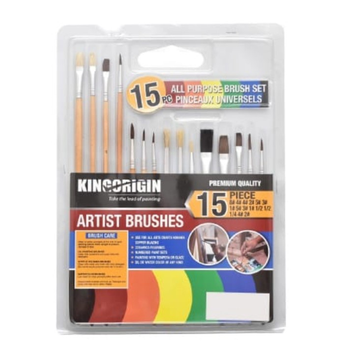

Terlaris Set Kuas Cat Lukis Kingorigin Isi 15 Pcs -Brush Painting Art -10207435