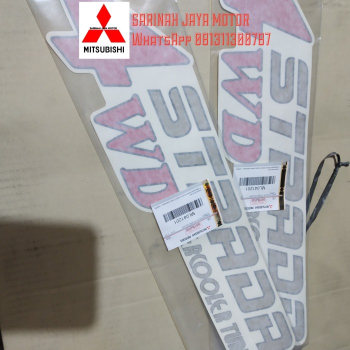 Stiker 4Wd Strada Intercooler Turbo Asli Original Kode 122
