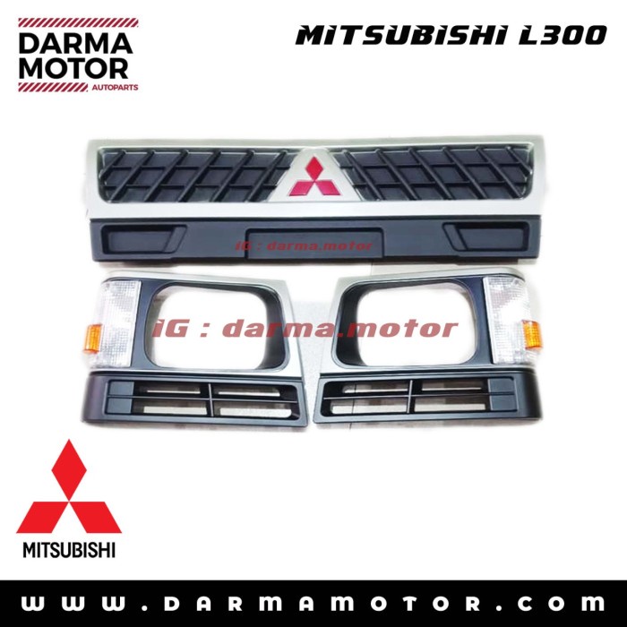 GRILL SET RING LAMPU L300 MITSUBISHI murmer