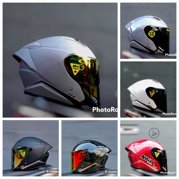 Helm Nhk R1 Max Solid Paket Ganteng Venom Visor ,Dapat 2 Kaca