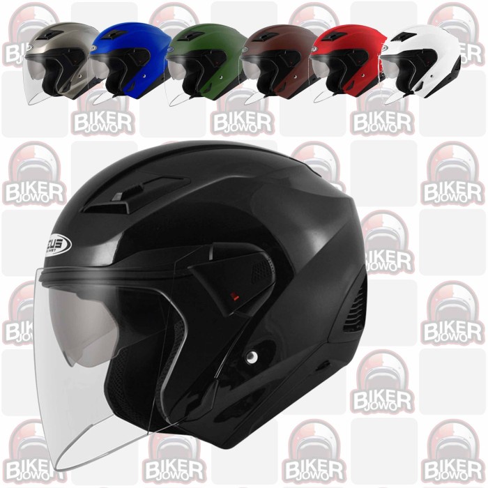 Helm Zeus 611 Z611 Zs611 - Halfface Double Visor - Golden Yellow