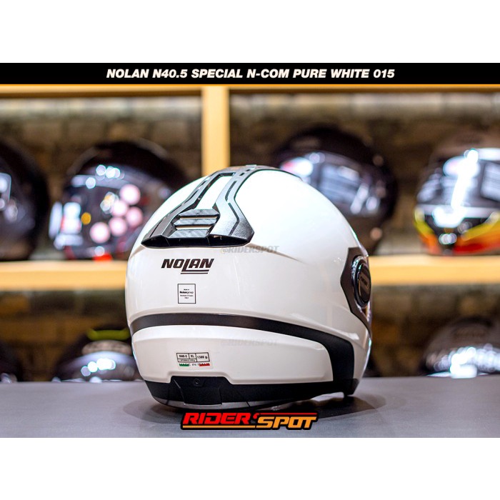 Helm Motor Nolan N40.5 White Classic Gloss Half Face Helmet Italy