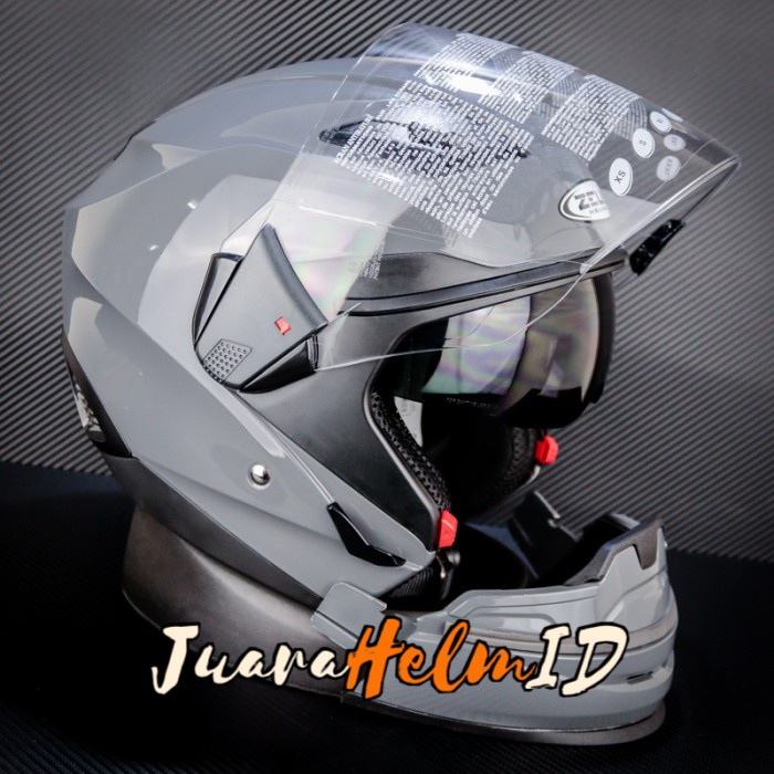 Zeus Helm Zs611C / Grey 11C / Solid Zs 611C Double Visor