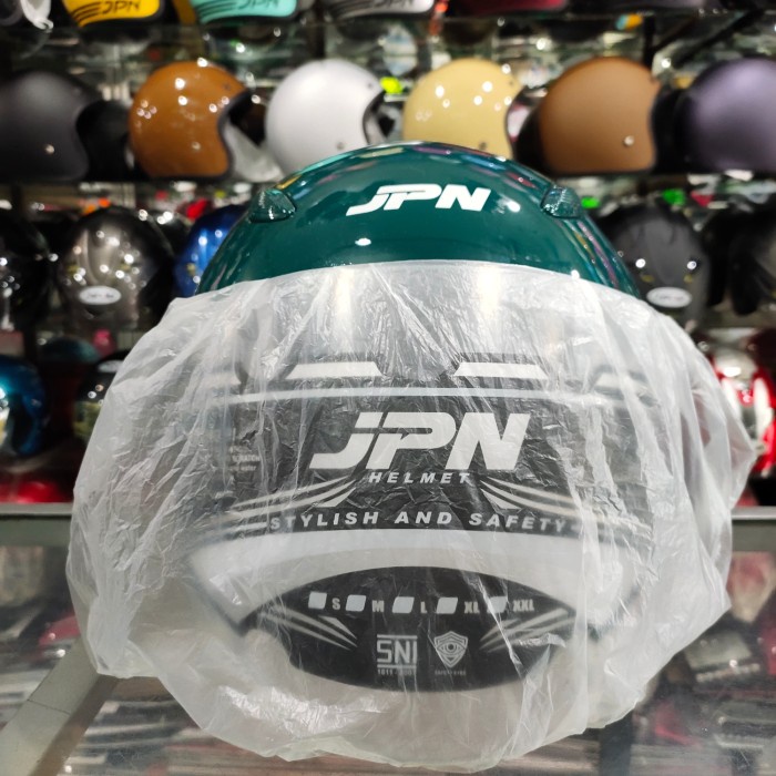 Helm Half Face Jpn Galaxy Polos Viridian Green / Helm Jpn Galaxy
