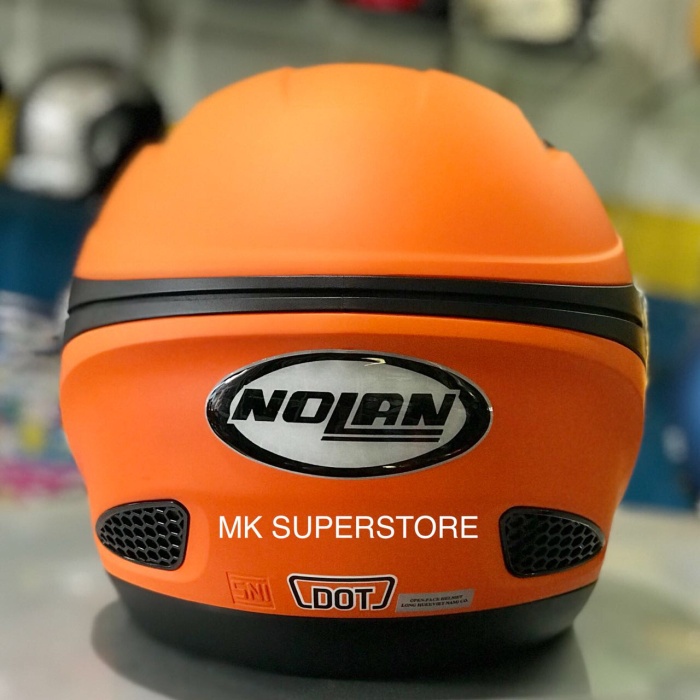 Zeus 610 Matt Orange Doff Dop Nolan M L Xl Xxl Helm Double Visor