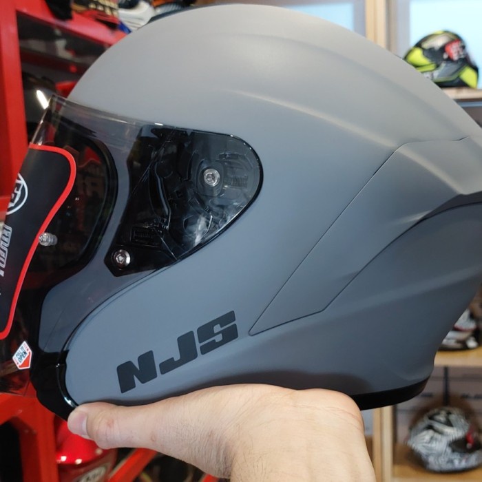 Helm Njs Kairoz - Stone Grey Doff - Half Face