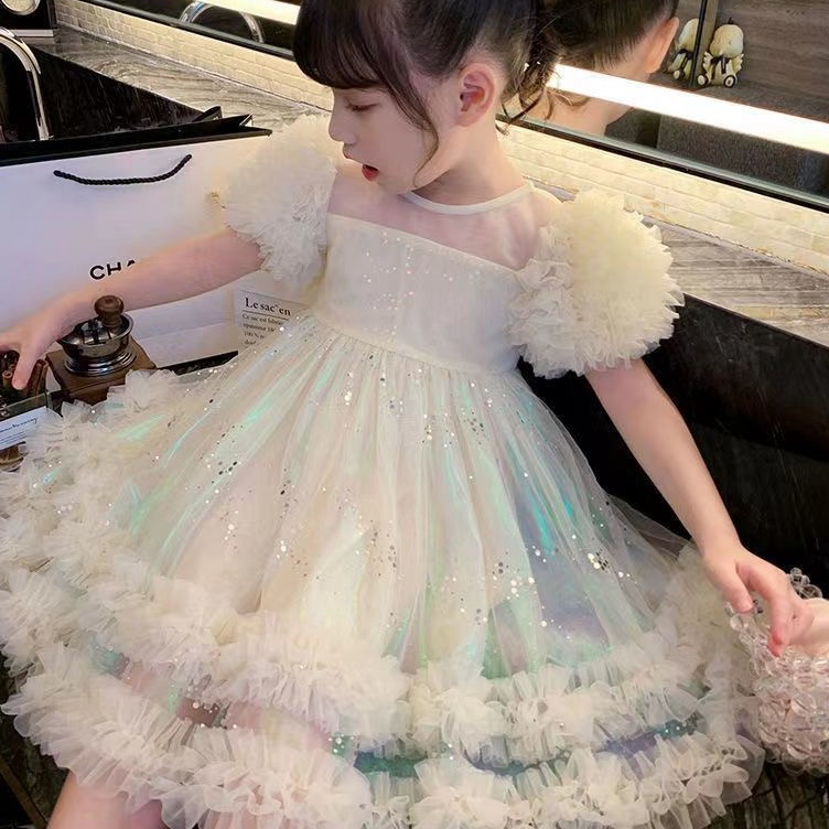㊜ COD/Gaun fashion untuk anak perempuan/rok gaun ulang tahun anak perempuan/pakaian bayi1-9 tahun バ