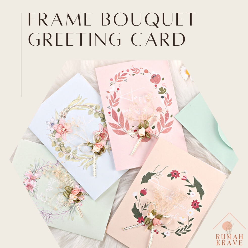 

Larismanis RUMAH KRAVE - Frame Bouquet Greeting Card Kartu Ucapan Bunga