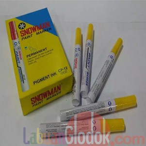 

Spidol Permanent Paint Marker Snowman Kuning Isi 12 Pcs