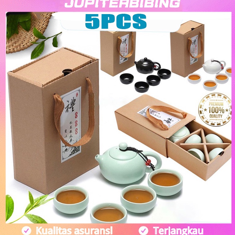 BIG SALE Chinese Tea Pot Set 4 in 1 / Teko Cangkir Teh Set / Cangkir Set Keramik / Teko Keramik Set 