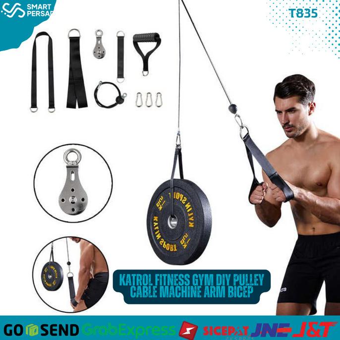 Katrol Gym Set Tangan Arm Home Pulley Multifungsi Olahraga Di Rumah