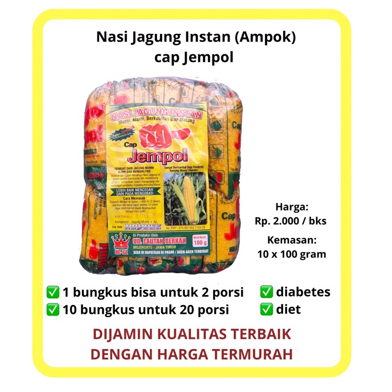 

NDMZ3268 BERAS JAGUNG INSTANT MPOK 1 KG