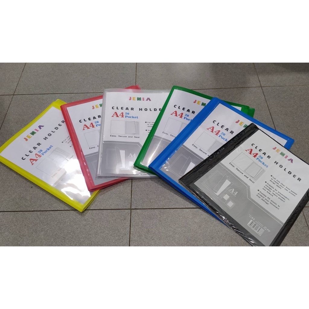 

GTWY3928 Map Clear Holder Document Keeper Display Book A4 Isi 20 Pocket Jenia