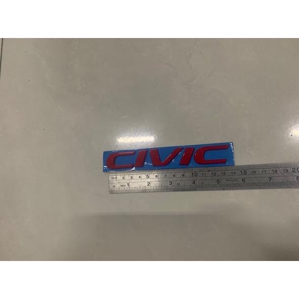 Emblem Tulisan Civic Untuk Bagasi Honda Civic Turbo Civic Typer Merah Dan Chrome