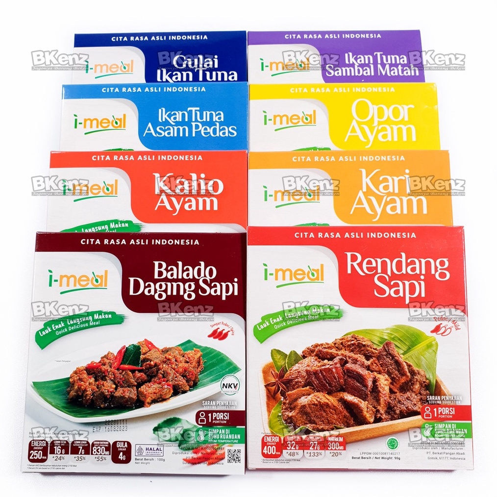 

TBQB3818 iMeal Lauk Makanan Siap Saji i-Meal Rendang Balado Kari Opor Sambal Matah