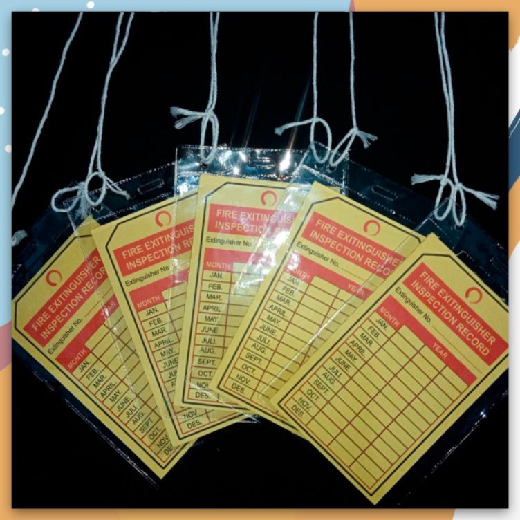 Lebih hemat kartu alat pemadam api/Kartu Apar/Label  Apar/log apar/Maintance/ Kartu laporan alat pem