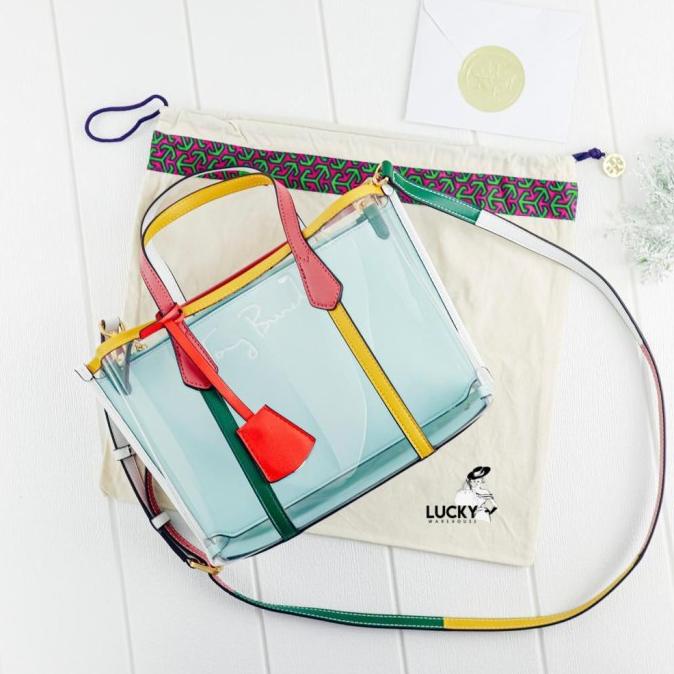 Tory Burch Transparent Tote Bag Small - Original 100%