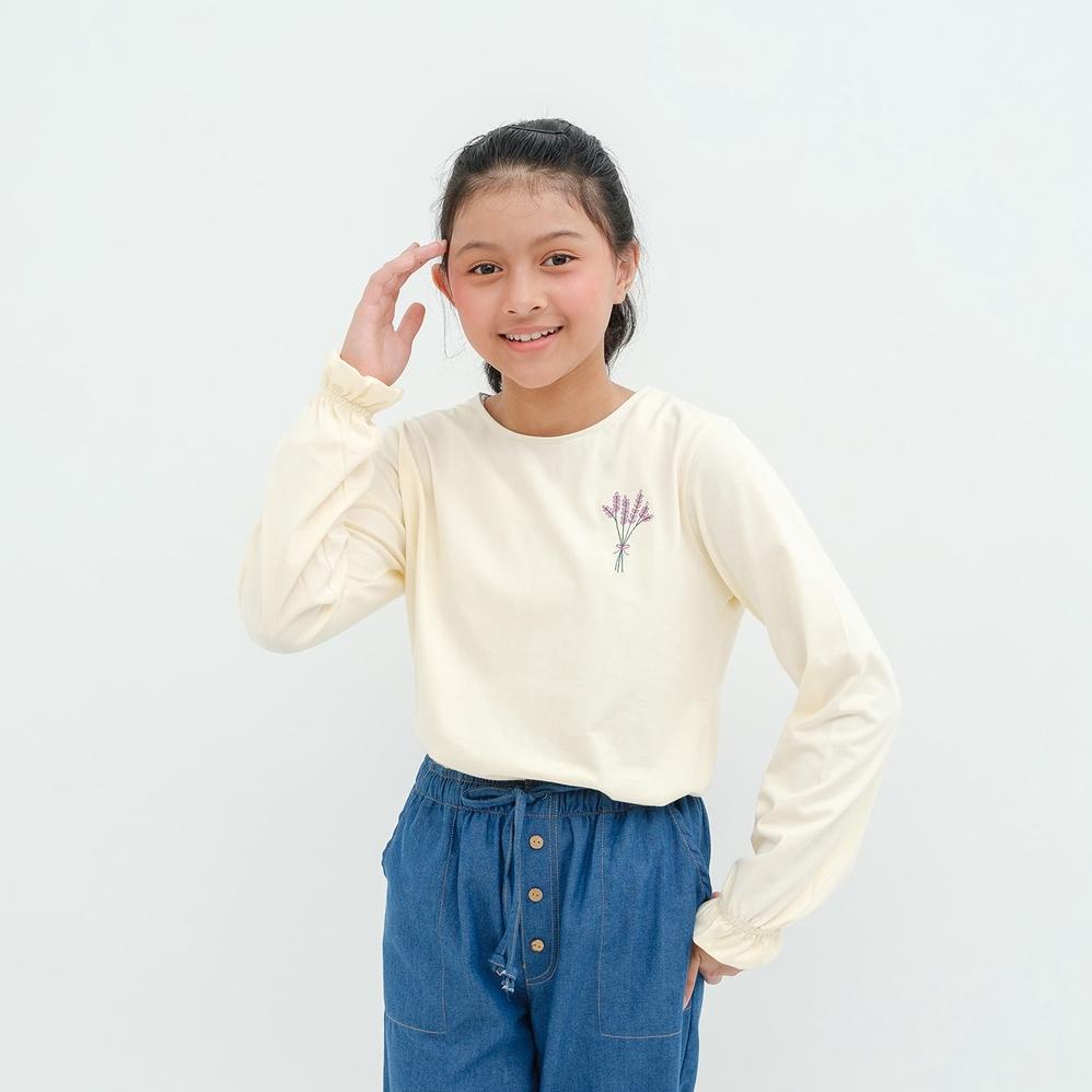 LARIS Baju Atasan Tunik Blouse Kaos Lengan Panjang Anak Perempuan dan Remaja Cewek Tanggung 6 8 10 1
