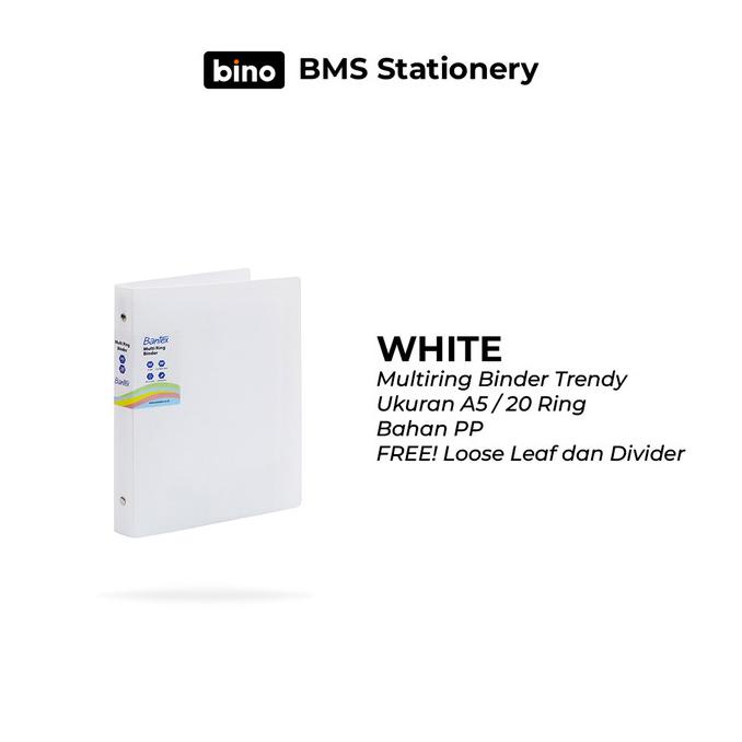 

;&;&;&;&] Bantex Multiring Binder Trendy Warna Polos A5 20 Ring #3124