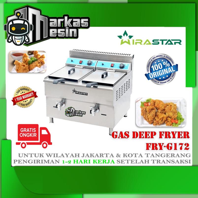 TER-UPDATE GAS DEEP FRYER DOUBLE PENGGORENGAN WIRASTAR FRY-G172 #ORIGINAL