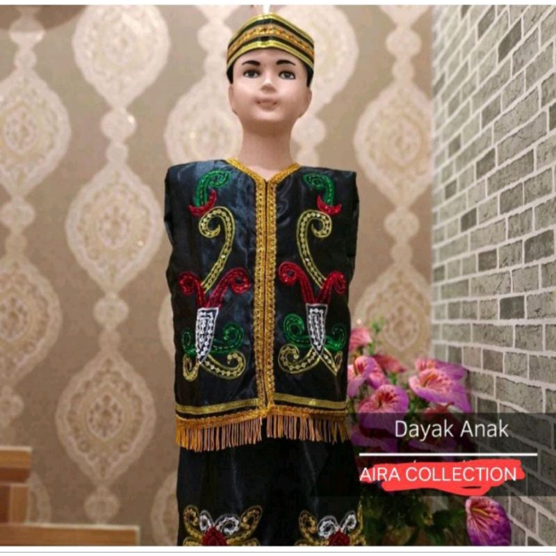 BAJU ADAT ANAK KALIMANTAN TIMUR// DAYAK SATAUN CEWEK & COWOK