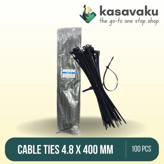 

><><><] Kabel Ties Tali Ripet Hitam Tis 4,8 x 400mm 40cm 1 pack - 100 pcs