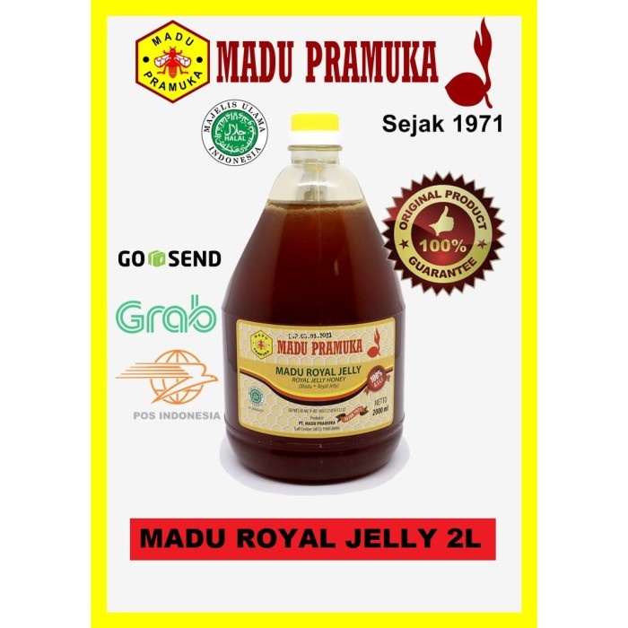 

Laris Madu Asli Royal Jelly 2 Liter Madu Pramuka Alami
