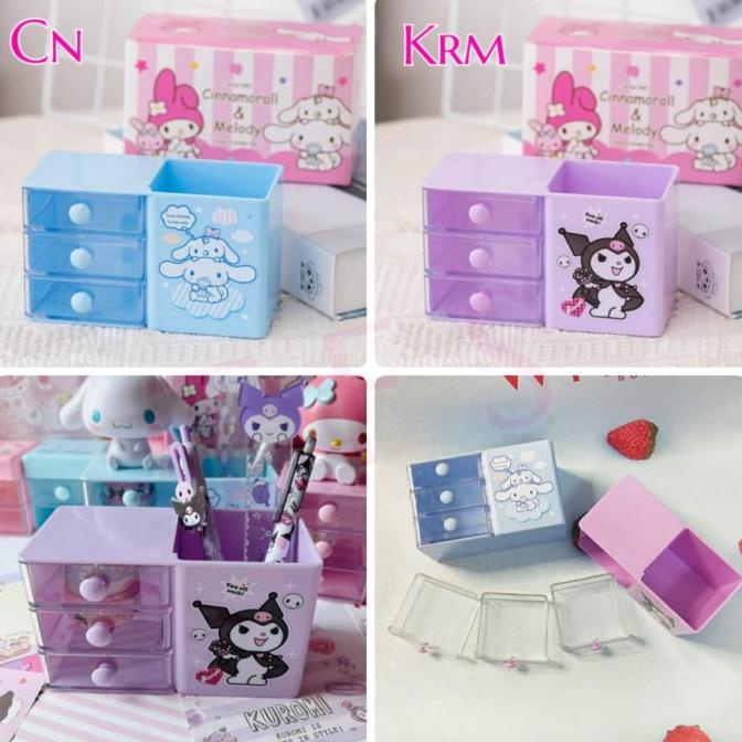 

------] Laci kotak penyimpanan pen holder mini cinnamoroll kuromi