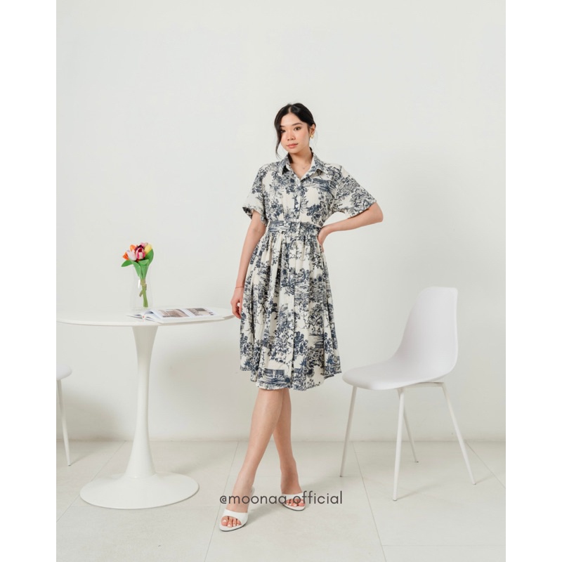 Dress Wanita Terbaru 2023 Korean Style Kondangan Longdress Busui Cewek Kekinian Baju Batikk Lengan P