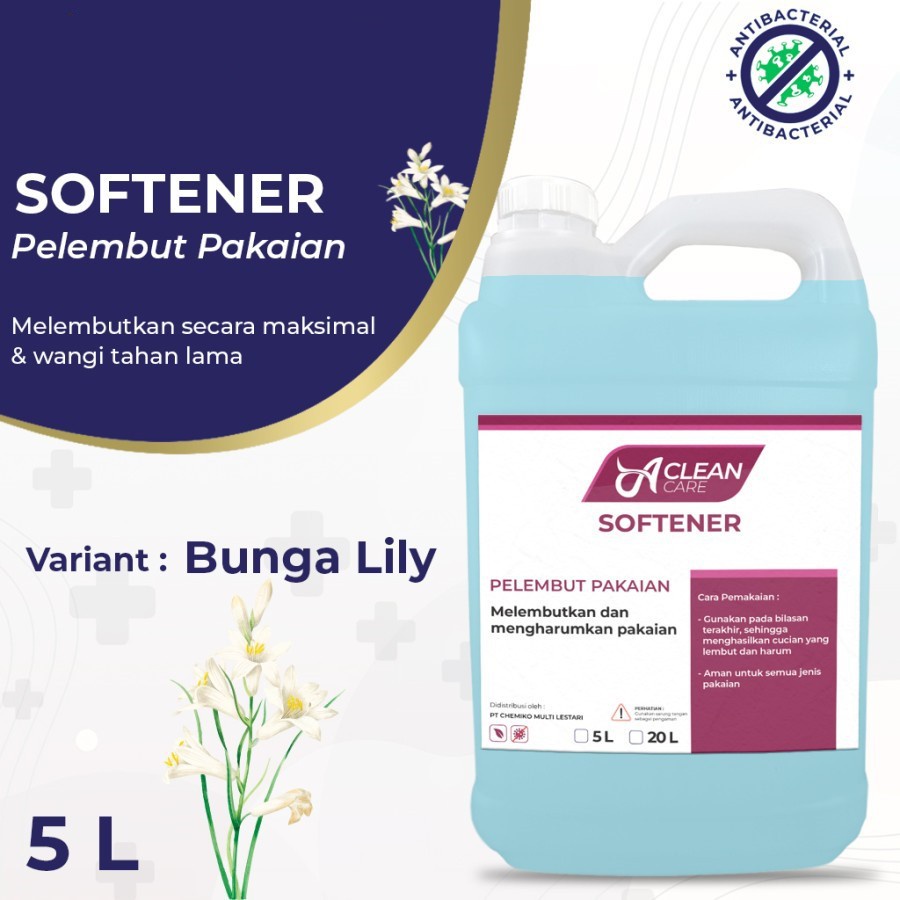 Softener Pelembut Pewangi Pakaian Antibacterial Sekali Bilas 5 Liter