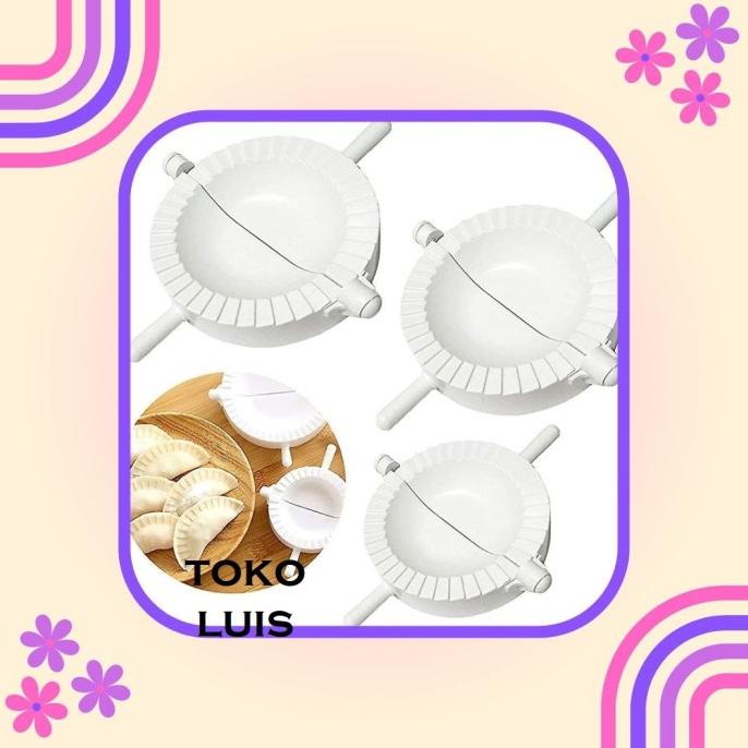 ------] Cetakan pastel bulat bundar 1 set isi 3 dumpling mould