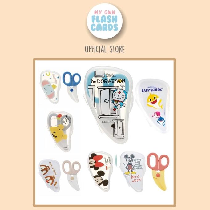 Japan Skater Disney Baby Food Scissors with Case Gunting Makanan Anak