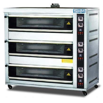 Shm-60R Gas Deck Oven / Gas Baking Oven 3 Deck 6 Tray Shm 60R / Shm 60