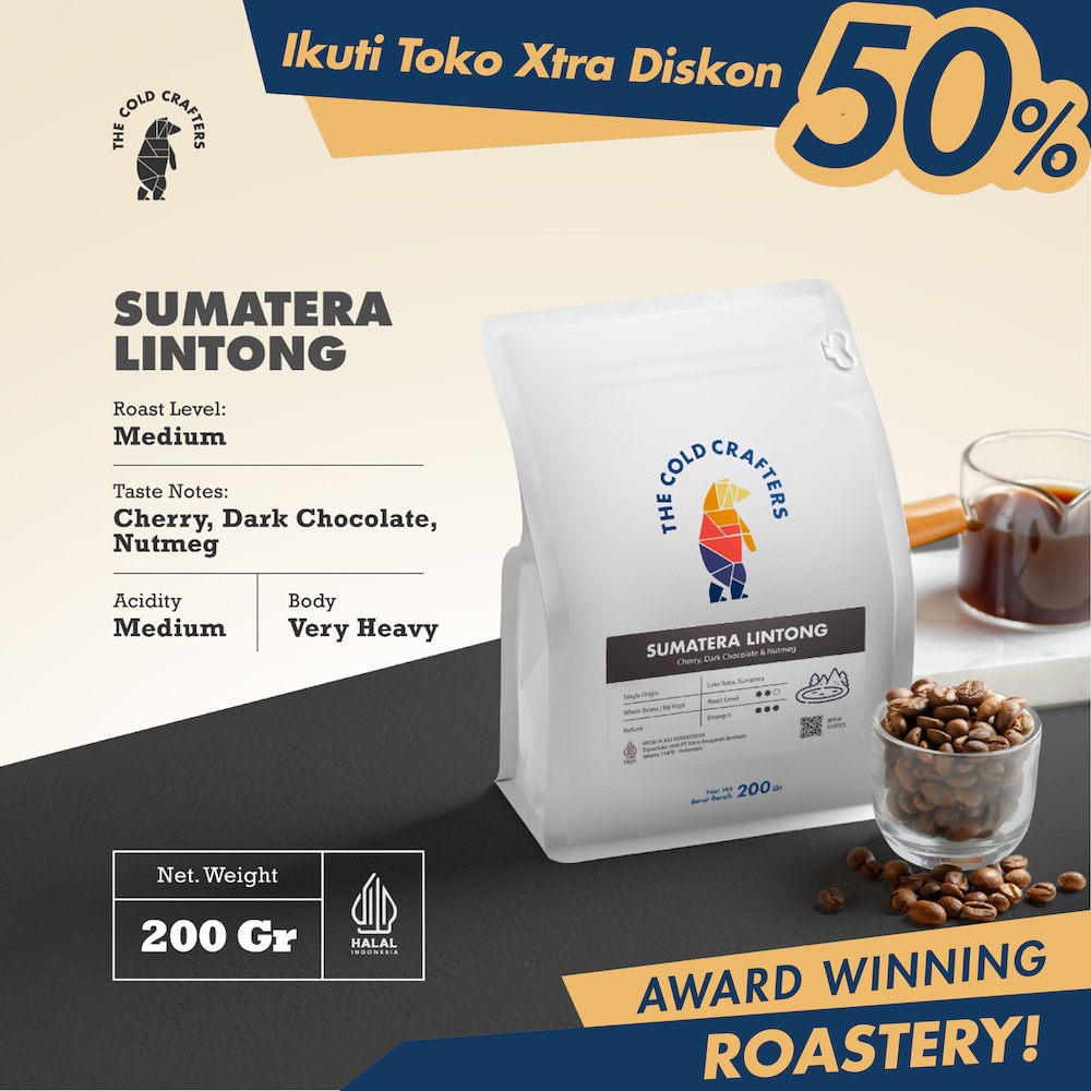 

The Cold Crafters - Sumatera Lintong Arabica Grade 1 Biji Kopi Roasted Beans - BIJI KOPI