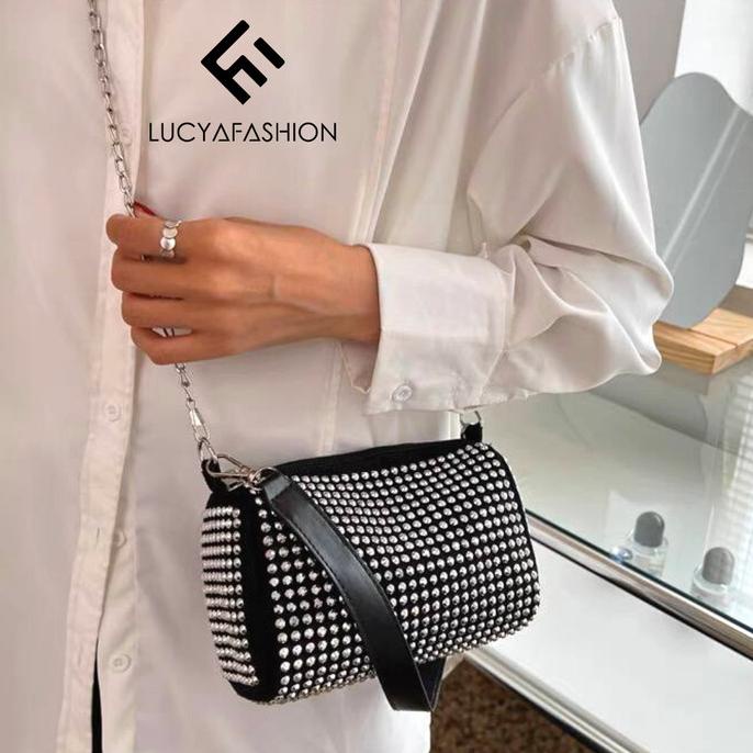 0122 Premium Tas Blingbling Viral Wanita Import Selempang Blink Kekini