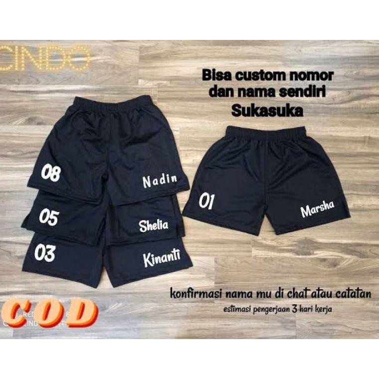 Celana Voli Custum Nama Nomor/Request Nama/Custum Nama Celana Voli Cewek Cowok Ftp