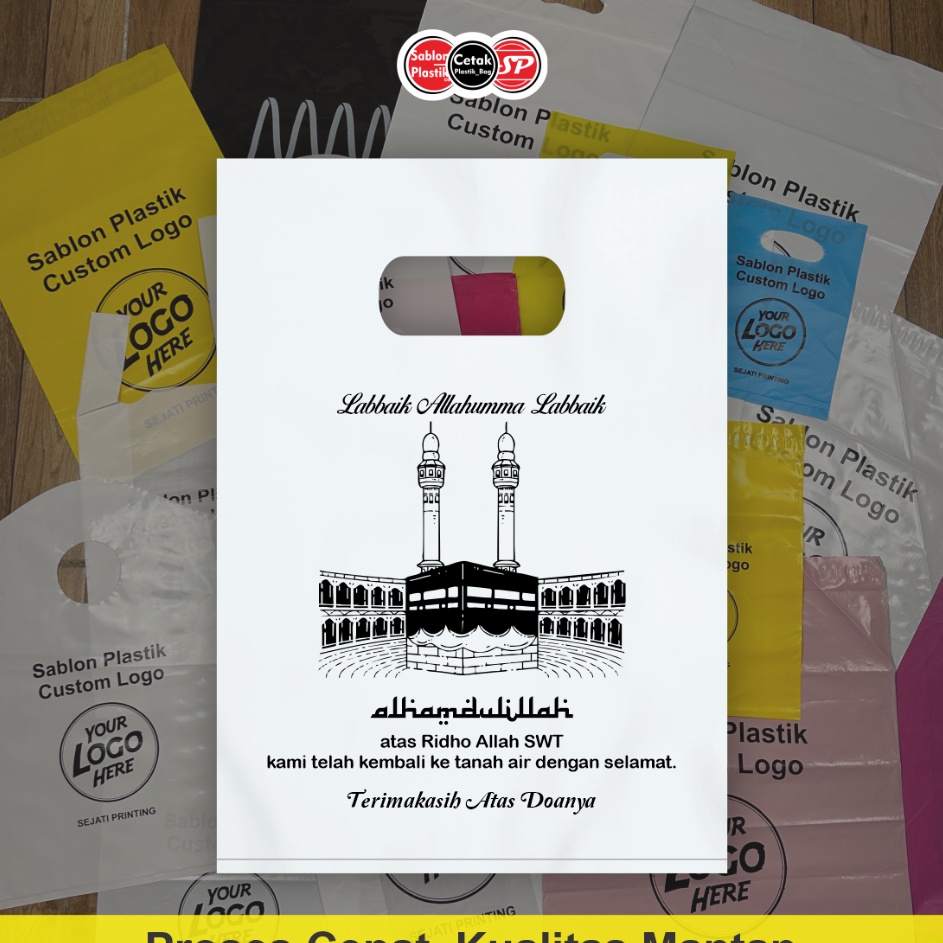 

Subsidi (Isi 50Pcs Size 25 x 35) Kantong Plastik Ibadah Haji, Umroh, Lebaran Haji | Kantong Plastik Souvenir Haji & Umroh, Kemasan Parcel Haji