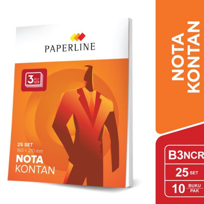 

STR361 Nota Kontan Paperline Besar 3 Ply / NCR / (10 buku) |