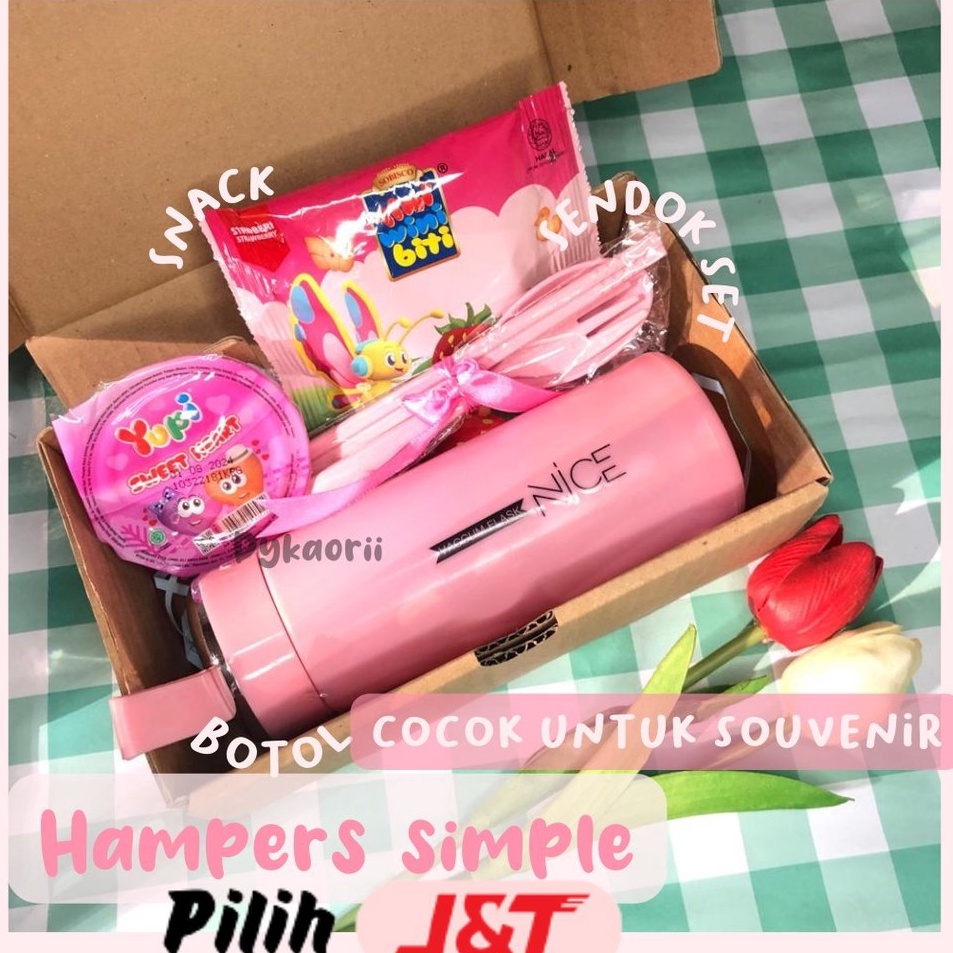 

VQKM2246 Hampers kado hampers snack souvenir ulang tahun ultah anak dewasa bingkisan wisuda wedding pacar kesayangan teman saudara doi orang spresial tunangan botol sendok