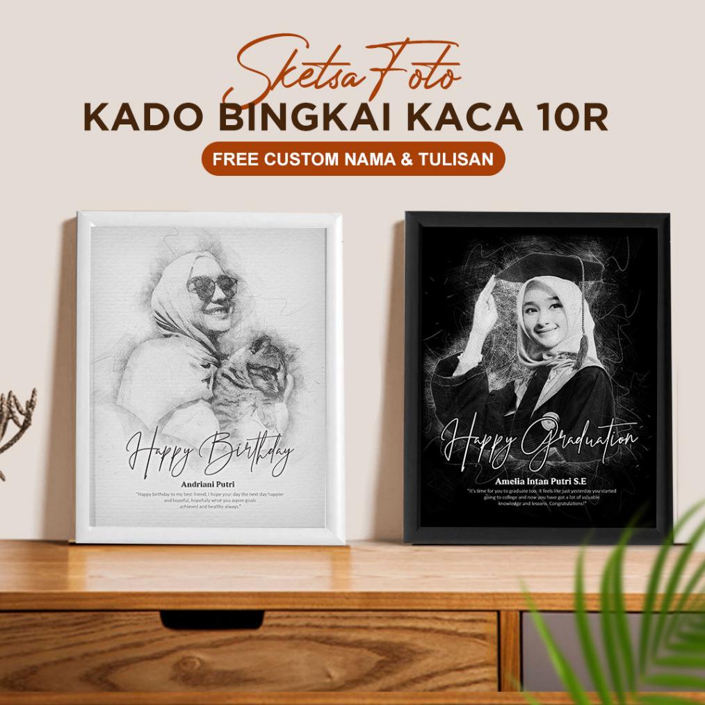 Sketsa wajah Hadiah Kado Ulang Tahun Wisuda Wedding Anniversary Gift