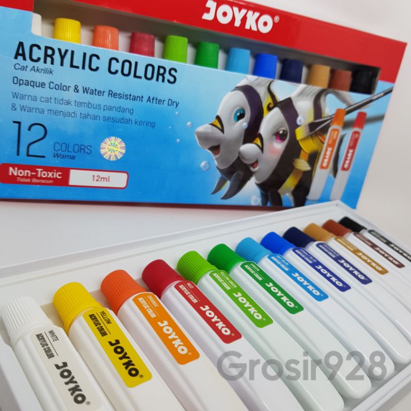 

Acrylic Colors / Cat Akrilik Joyko 12 Warna