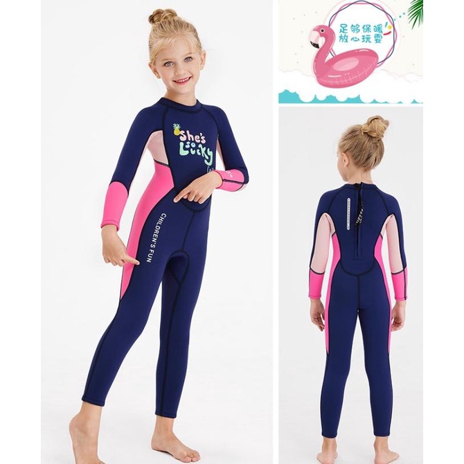 Baju Renang Diving Snorkling Anak Perempuan 2.5Mm Neoprene Dive & Sail